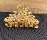 Chanel Gold Clip Rhinestone Claw