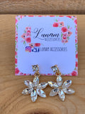 Clarissa Rhinestone Flower Earrings