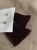 Isadora Plum Tassels with Silver accents