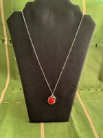 Estefania Red and Silver Simple Necklace