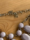 Phlox Lavender and Silver Necklace