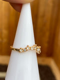 Queen Gold Ring Size 6.5 , Boho Vintage Finger Rings Stackable Gold