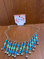 Abris Green and Blue Silver Necklace