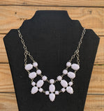 Phlox Lavender and Silver Necklace