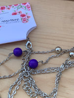 Chamomile Silver and Purple Long Layer