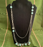 Margarita Mint Green and Silver with imitation pearls