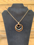 Renata Gold Necklace with 5 Circle Pendants