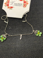 Rosa Green Butterfly Anklet