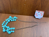 Silvia Aqua and Silver Necklace