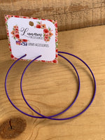 Wisteria Purple Hoop Earrings