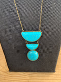 Juliette Turquoise and Brass Long Necklace