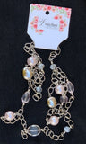 Rosario Necklace - Light Pink and Silver