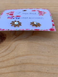 Chelsea Gold Flower Rhinestone Stud Earrings