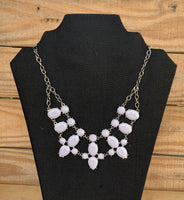 Phlox Lavender and Silver Necklace