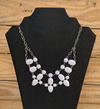 Phlox Lavender and Silver Necklace