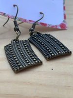 Daphne Brass Textured Earrings