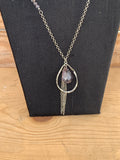 Josephine Long Gray and Silver Necklace