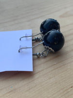 Aella Black Sphere Earrings