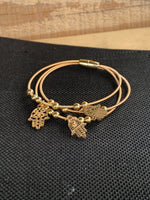 Heather Gold and Silver Hand Bracelet