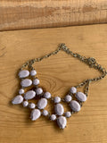 Phlox Lavender and Silver Necklace