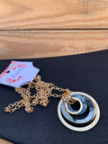 Renata Gold Necklace with 5 Circle Pendants