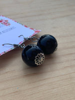 Aella Black Sphere Earrings