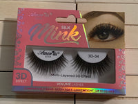 Silk Mink Eyelashed | Volume Lashes | Mink Lashes | 3D Effect Lashes