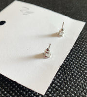 Prestey Small Stainless Steel Stud Earrings with Faux Pearl