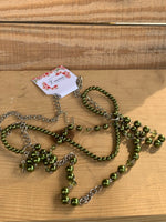 Octavia Olive Green Multilayer Necklace