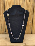 Rosario Necklace - Light Pink and Silver