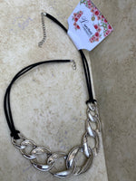 Fernanda Black and Silver Necklace